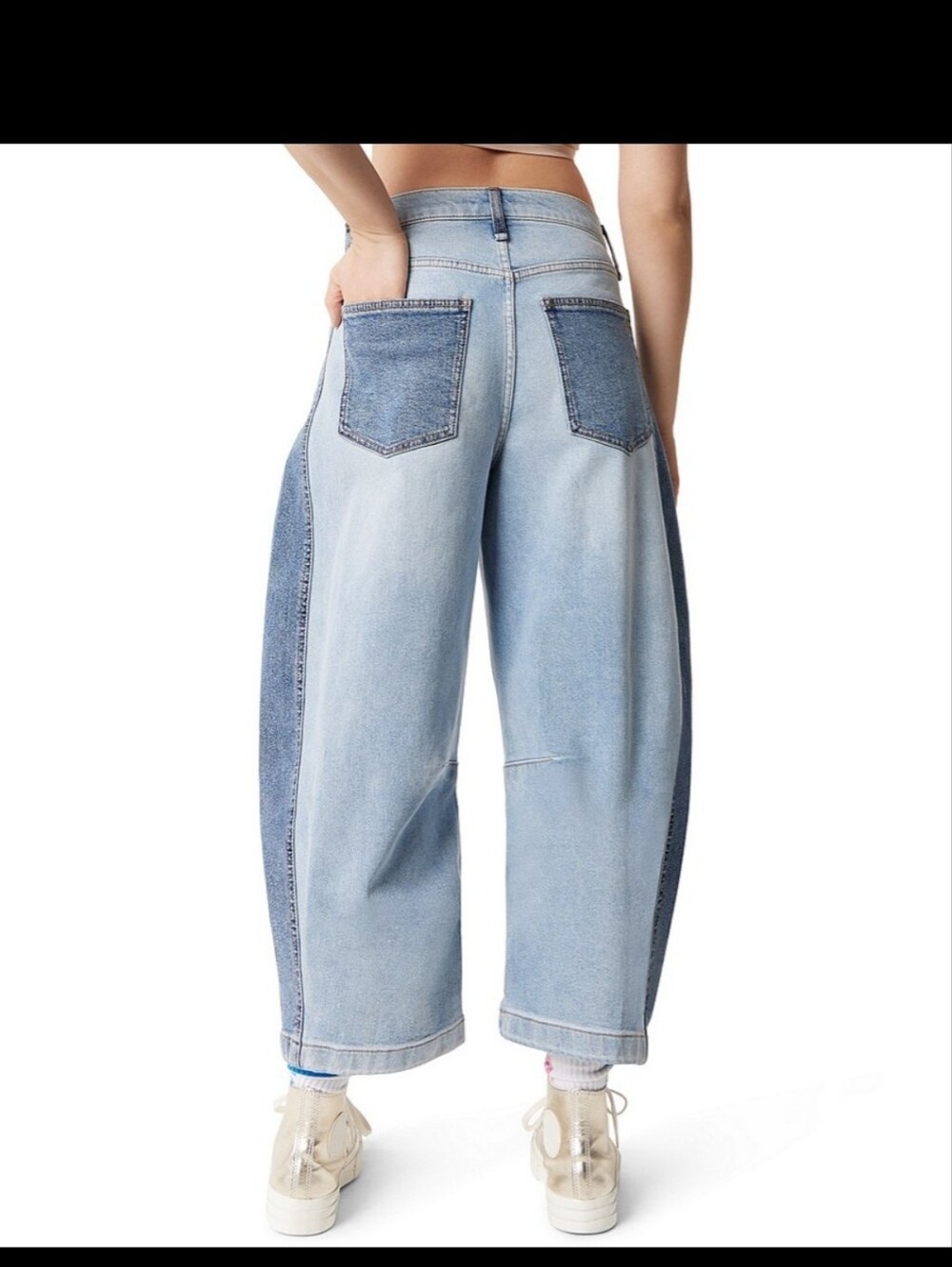 Frayed soraya wash rhinestone bow adorned barrel ankle jeans size 26 brand new - Picture 14 of 16